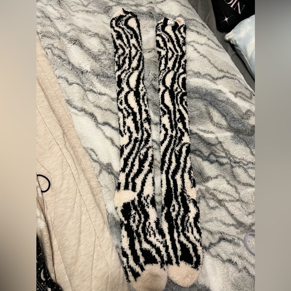 Thy high fuzzy socks